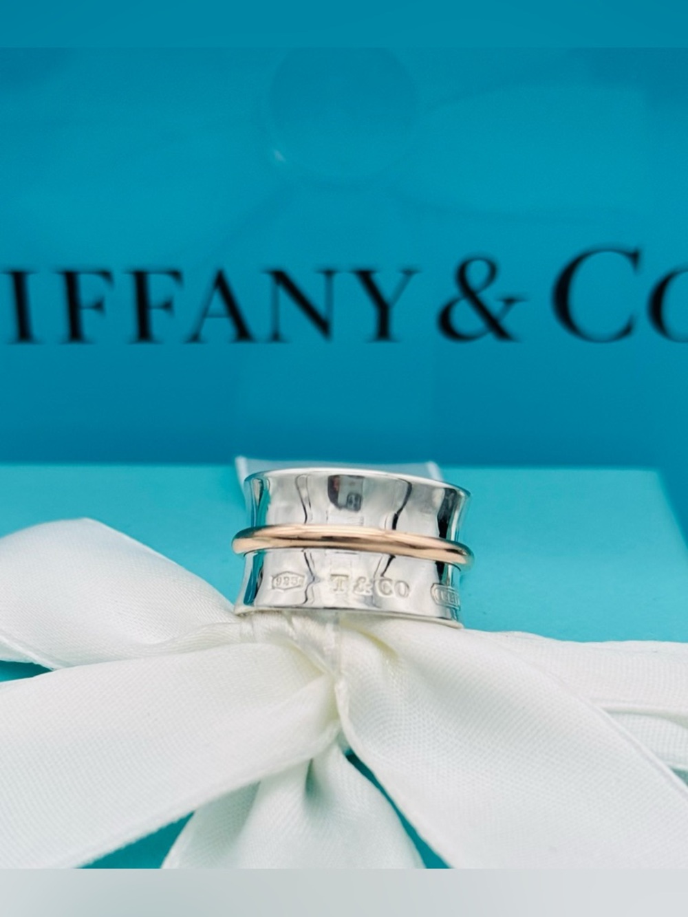 Tiffany & Co. Wide Concave Rubedo Belt Wide Band Ring 1837 Silver 6.5 Retired